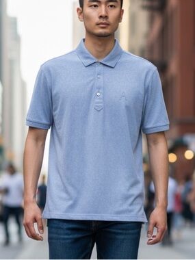Stitch Golf Performance Polo Shirt Men’s Large Blue